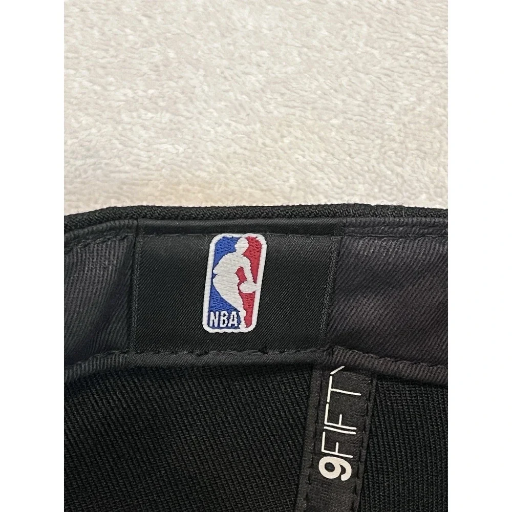 Chicago Bulls NBA New Era 9Fifty Snapback Hat Black On Black Retro Style Script